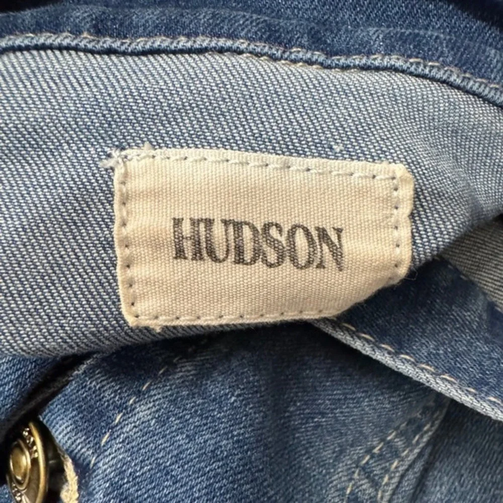 Hudson Kids Girls Medium Blue Denim Jacket Cropped Frayed‎ Hem Size M